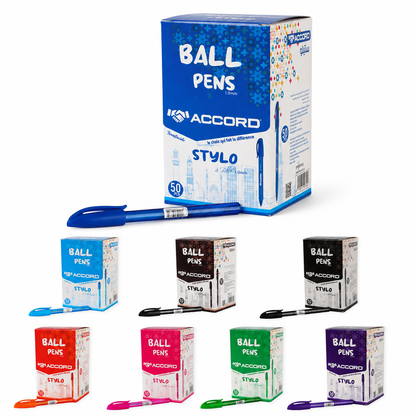 Stylo à bille ergonomique triangulaire, couleurs classiques, pointe 1,0 mm(50pcs)