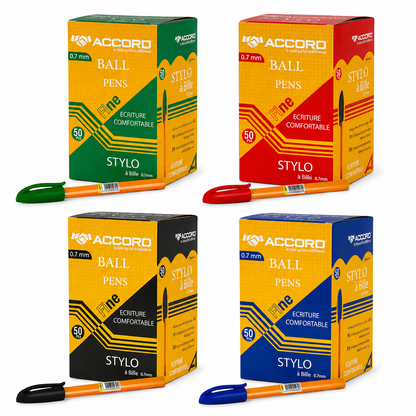 Stylo à bille ergonomique triangulaire, pointe 0,7 mm(50pcs)